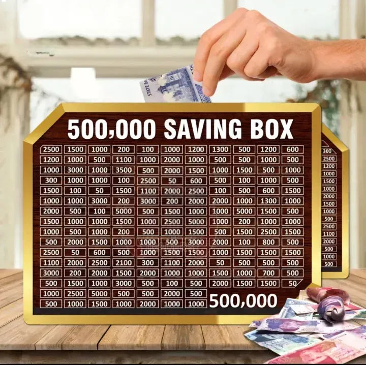 Wooden Money Saving Box Combo – Savings Goals for 5L, 3L, 2L, 1L, 50K, Hajj, Umrah, Qurbani, Mobile, Kids, Karbala, CS Bike, CG125 & Bicycle – Handmade Lock-Free Wooden Savings Boxes with Printed Labels for Personal, Family & Spiritual Goals