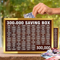 Wooden Money Saving Box Combo – Savings Goals for 5L, 3L, 2L, 1L, 50K, Hajj, Umrah, Qurbani, Mobile, Kids, Karbala, CS Bike, CG125 & Bicycle – Handmade Lock-Free Wooden Savings Boxes with Printed Labels for Personal, Family & Spiritual Goals