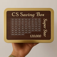 Wooden Money Saving Box Combo – Savings Goals for 5L, 3L, 2L, 1L, 50K, Hajj, Umrah, Qurbani, Mobile, Kids, Karbala, CS Bike, CG125 & Bicycle – Handmade Lock-Free Wooden Savings Boxes with Printed Labels for Personal, Family & Spiritual Goals